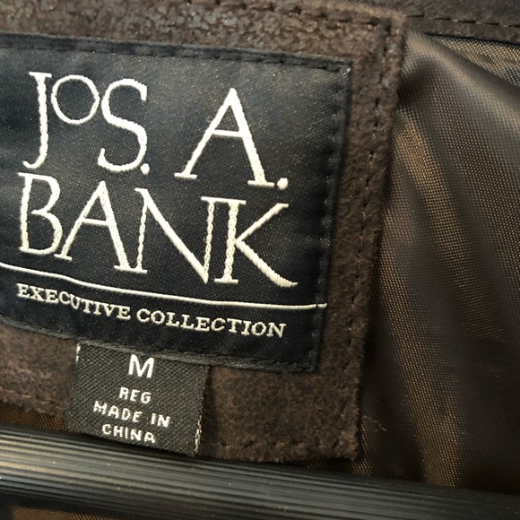 JoS A BANK … mens leather coat NWOT - Picture 3 of 16